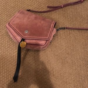 Jimmy Choo blush pink suede purse